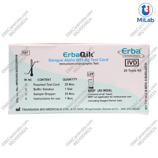 DENGUE NS1 AG ERBAQIK 25 TEST KIT