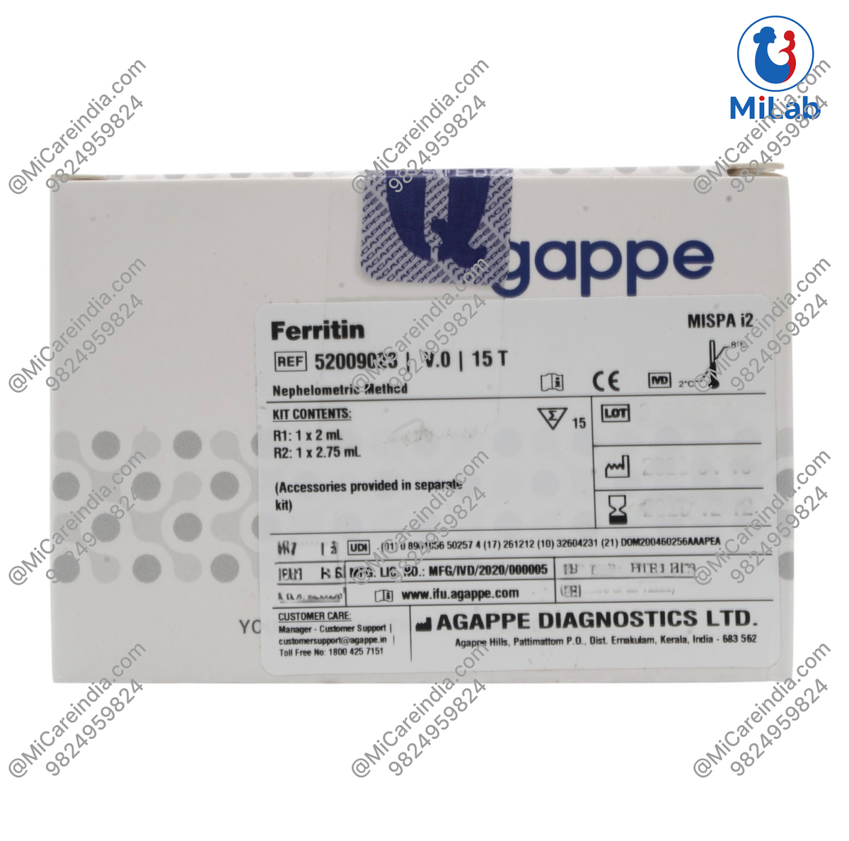 Agappe Mispa i2 Ferritin Kit (15 Tests)