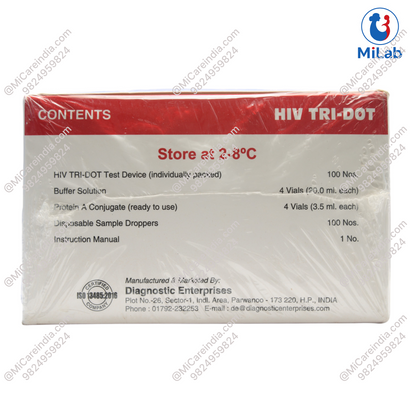 J. Mitra HIV C Tri-Dot Rapid Test Kit (Pack of 100 Tests)