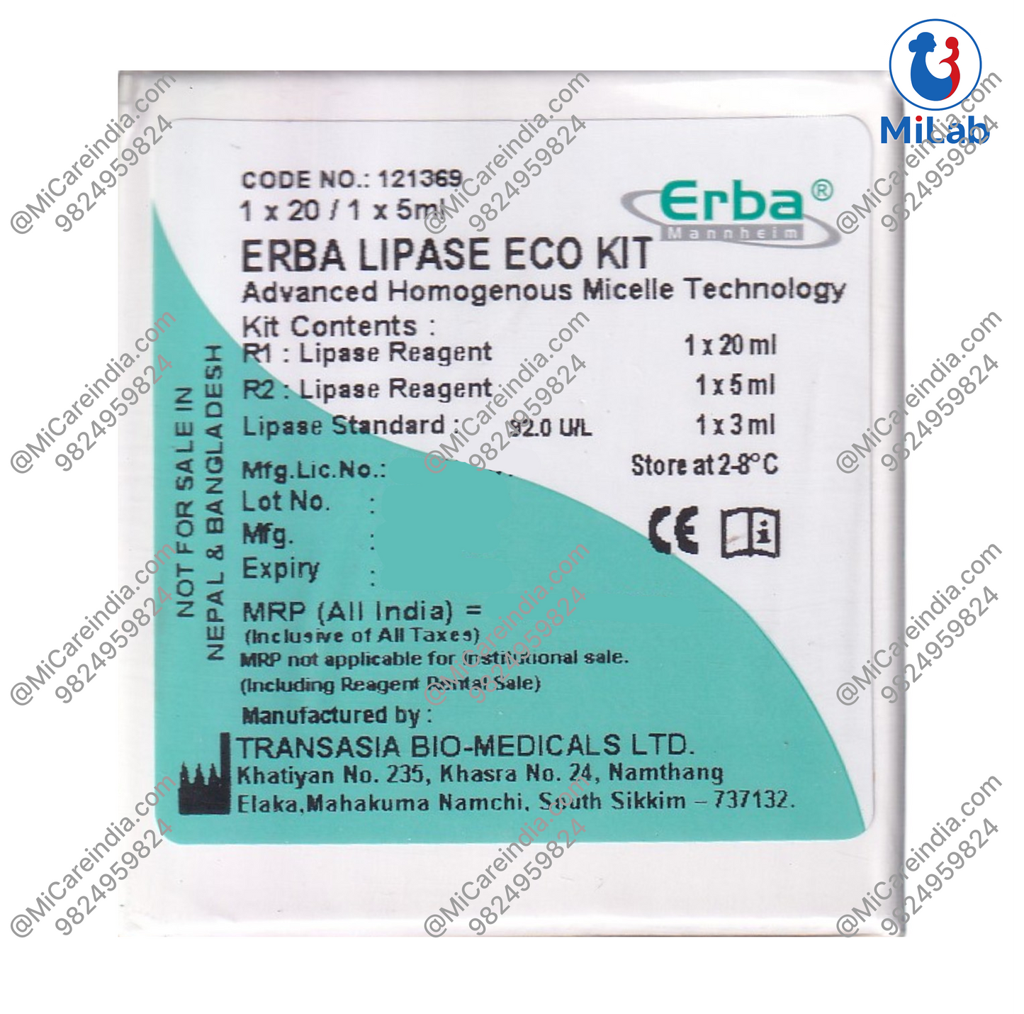 Transasia Erba Lipase Kit (25ml)