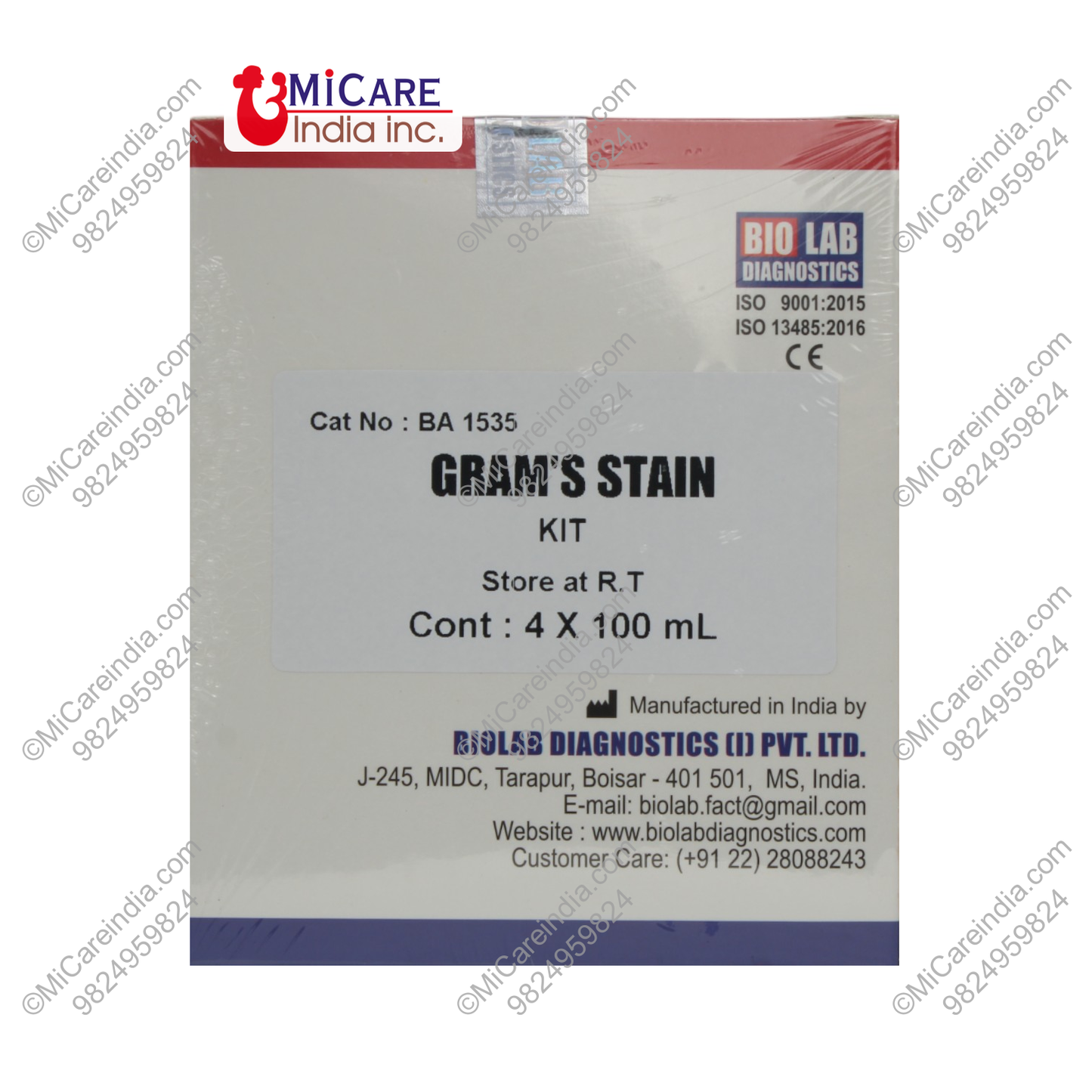GRAM STAIN 4X100ML KIT