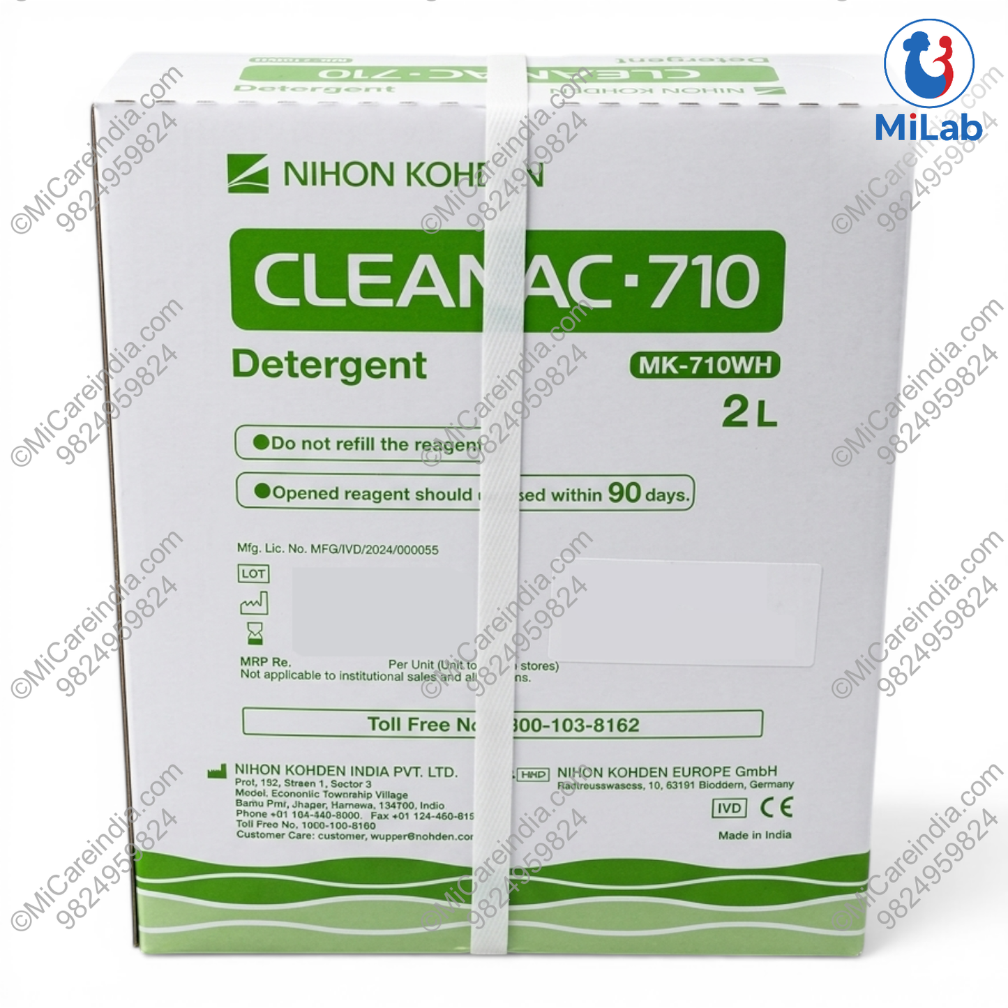 Nihon Kohden Cleanac-710 Green Detergent (2 Ltr)