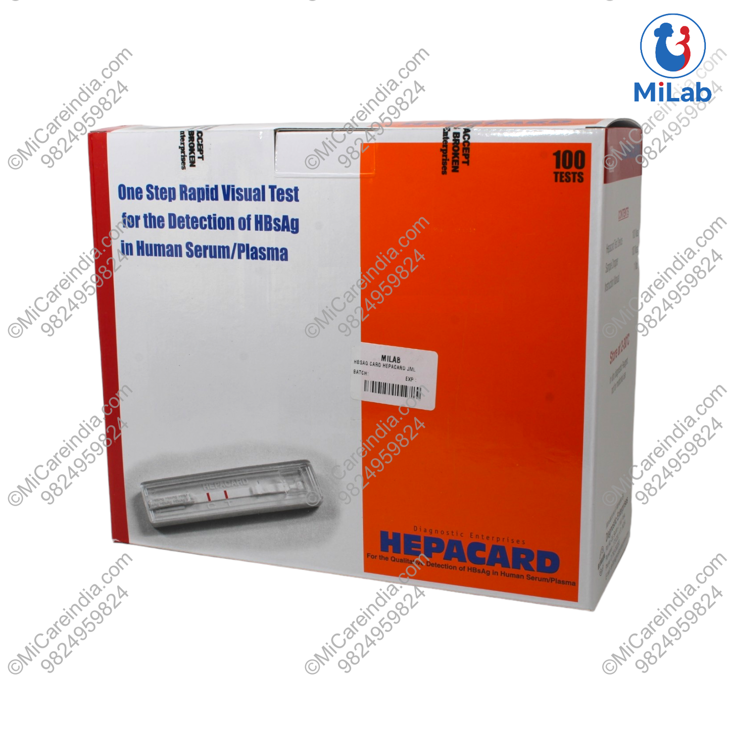 HBSAG CARD HEPACARD 100 TEST KIT