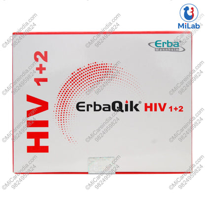 Transasia ErbaQik HIV Gen 3 (I & II) Kit (25 Tests)