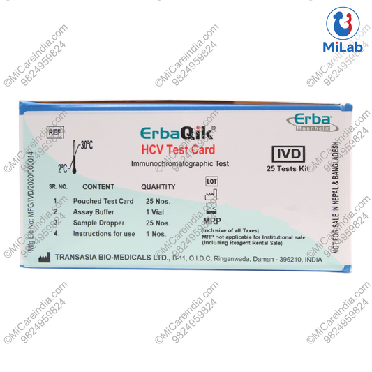 HCV CARD ERBAQIK 25 TEST KIT