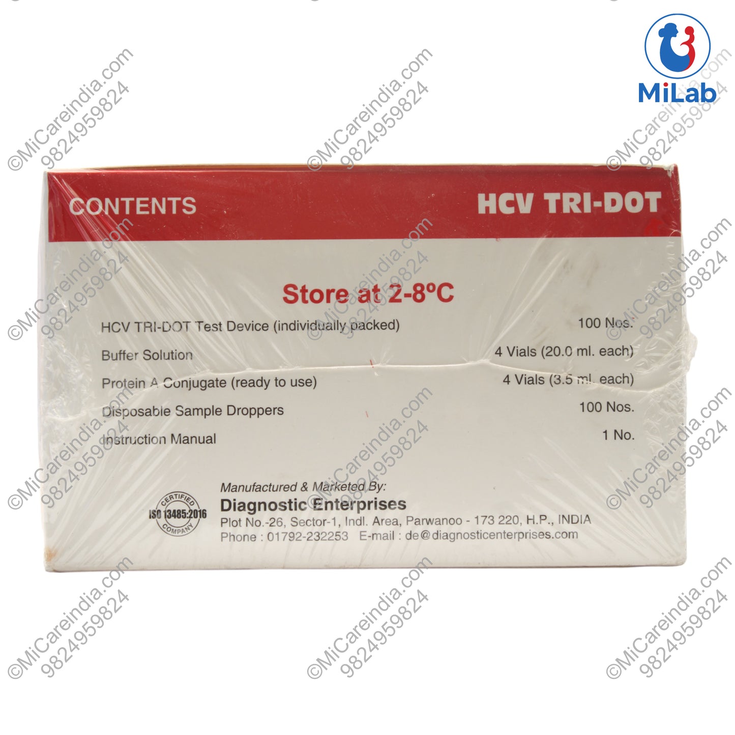 HCV CARD TRIDOT 100 TEST KIT