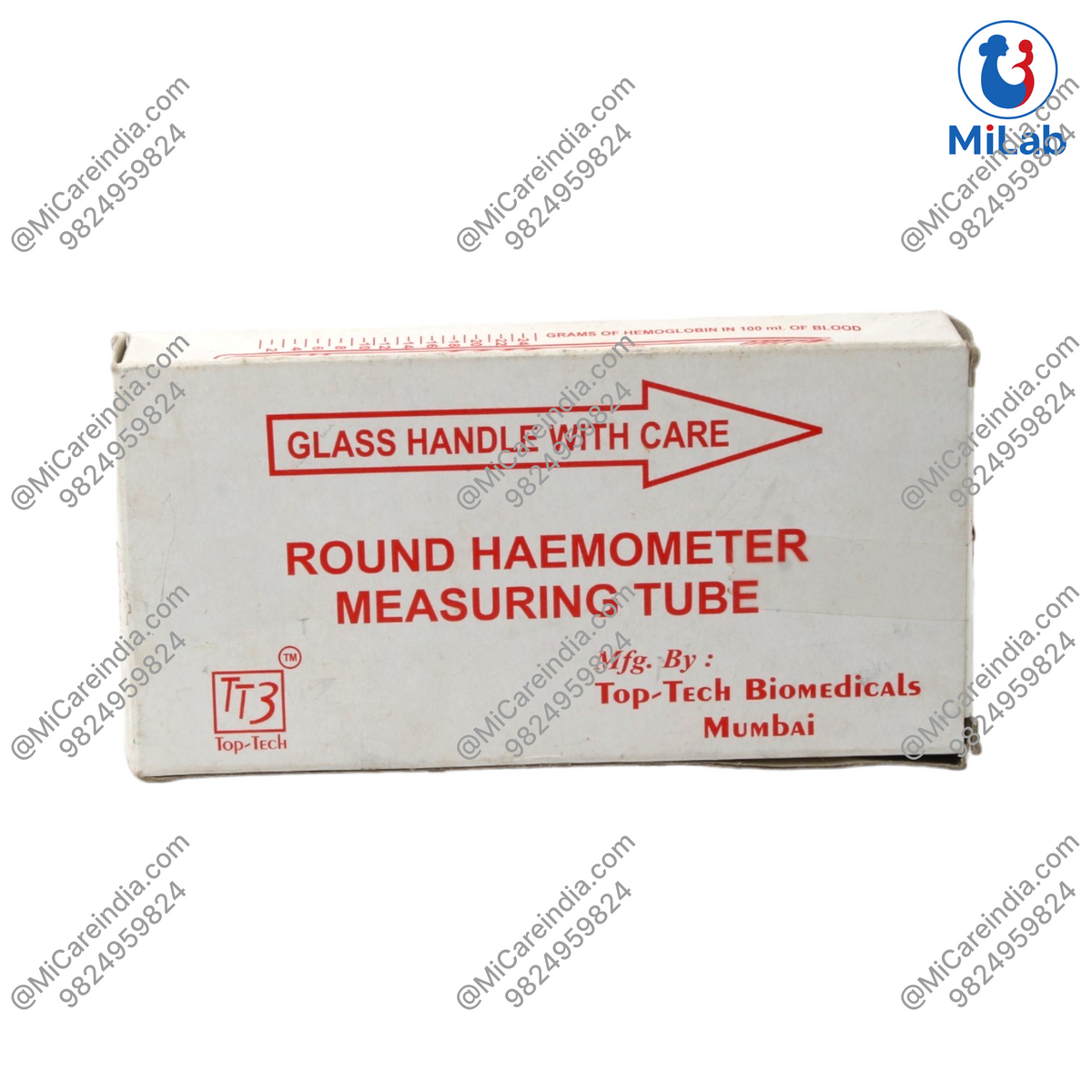 Toptech Round Hemoglobinometer Test Tube (1 Pc)