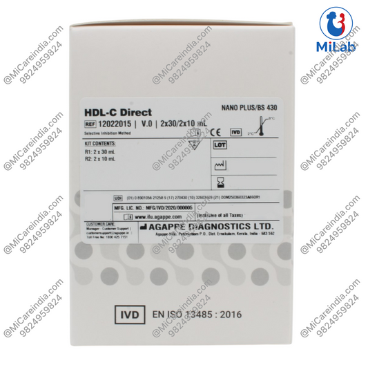 Agappe HDL Cholesterol Direct System Pack Kit (2x30ml/2x10ml)