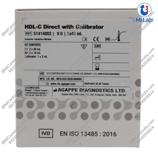 Agappe HDL Cholesterol Direct with Calibrator Kit (2x40ml)