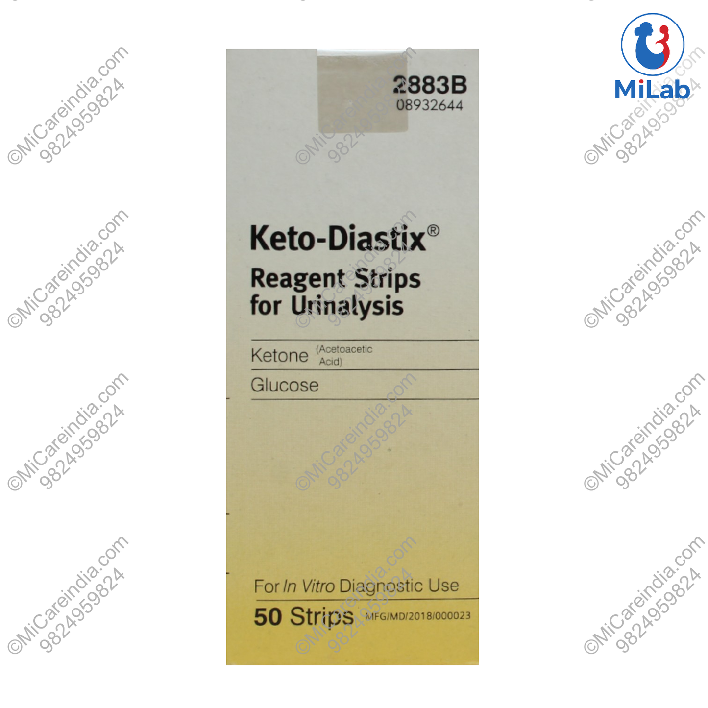 KETO DIASTIX URINE TEST 50 STRIPS PACK