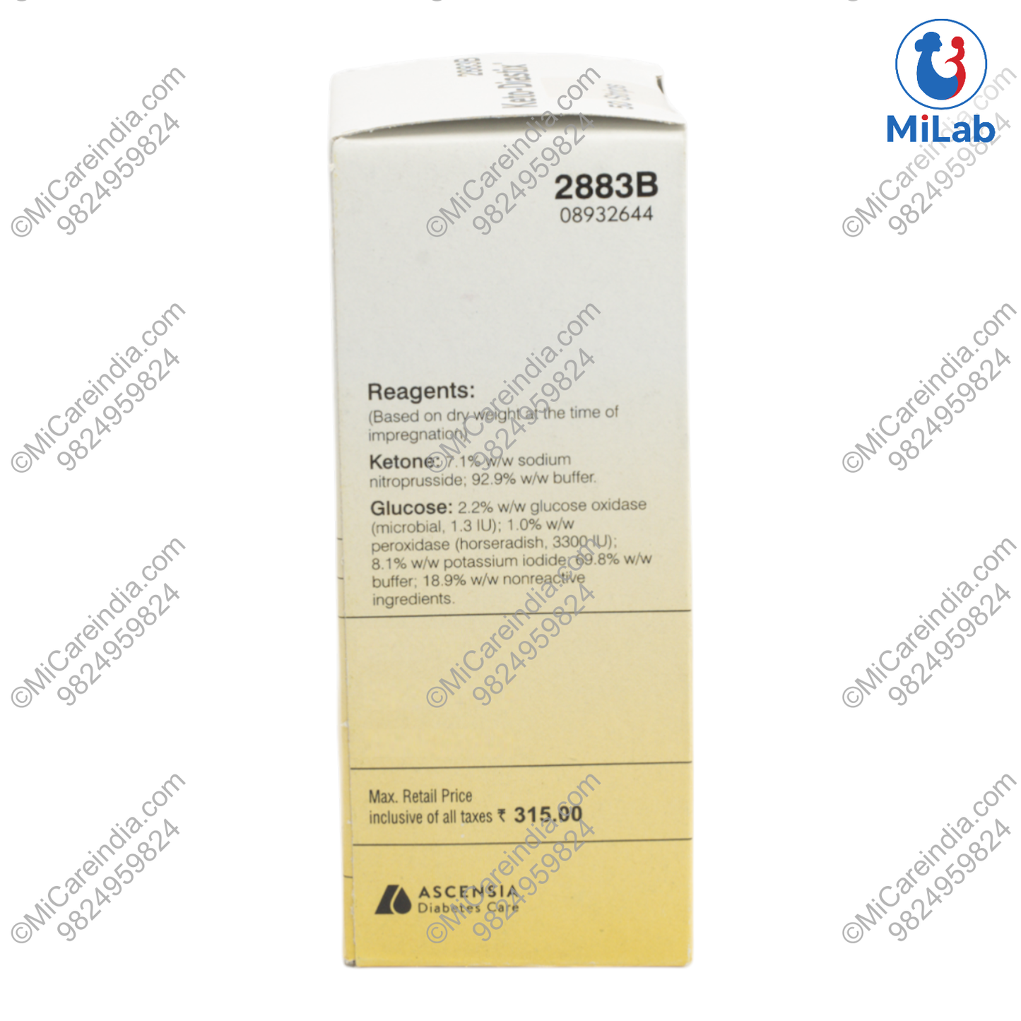 KETO DIASTIX URINE TEST 50 STRIPS PACK