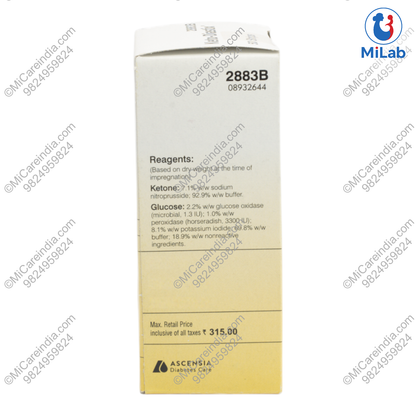 KETO DIASTIX URINE TEST 50 STRIPS PACK