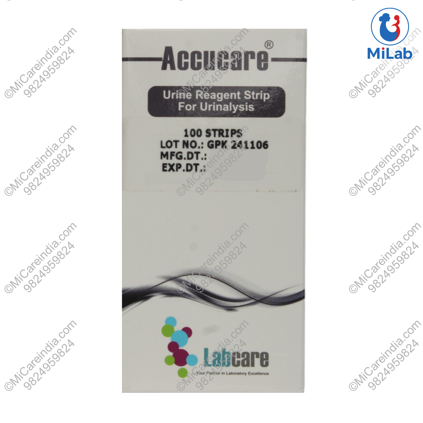 Labcare Urichex GPK Keto Urine Test Strips (100 Strips)