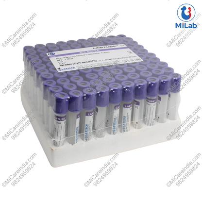 K3 EDTA SAFETY CAP 2ML 100 TUBE PACK