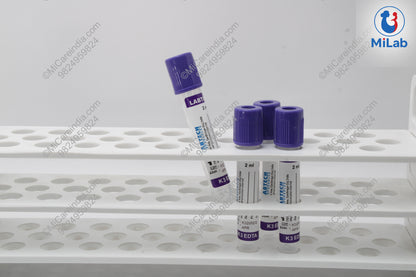 K3 EDTA SAFETY CAP 2ML 100 TUBE PACK