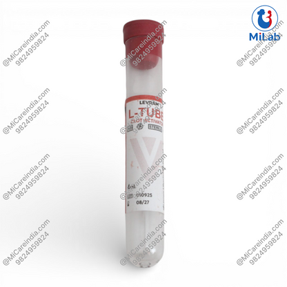 Levram Clot Activator RC-PS L-Tube Blood Collection Tubes (Pack of 100)