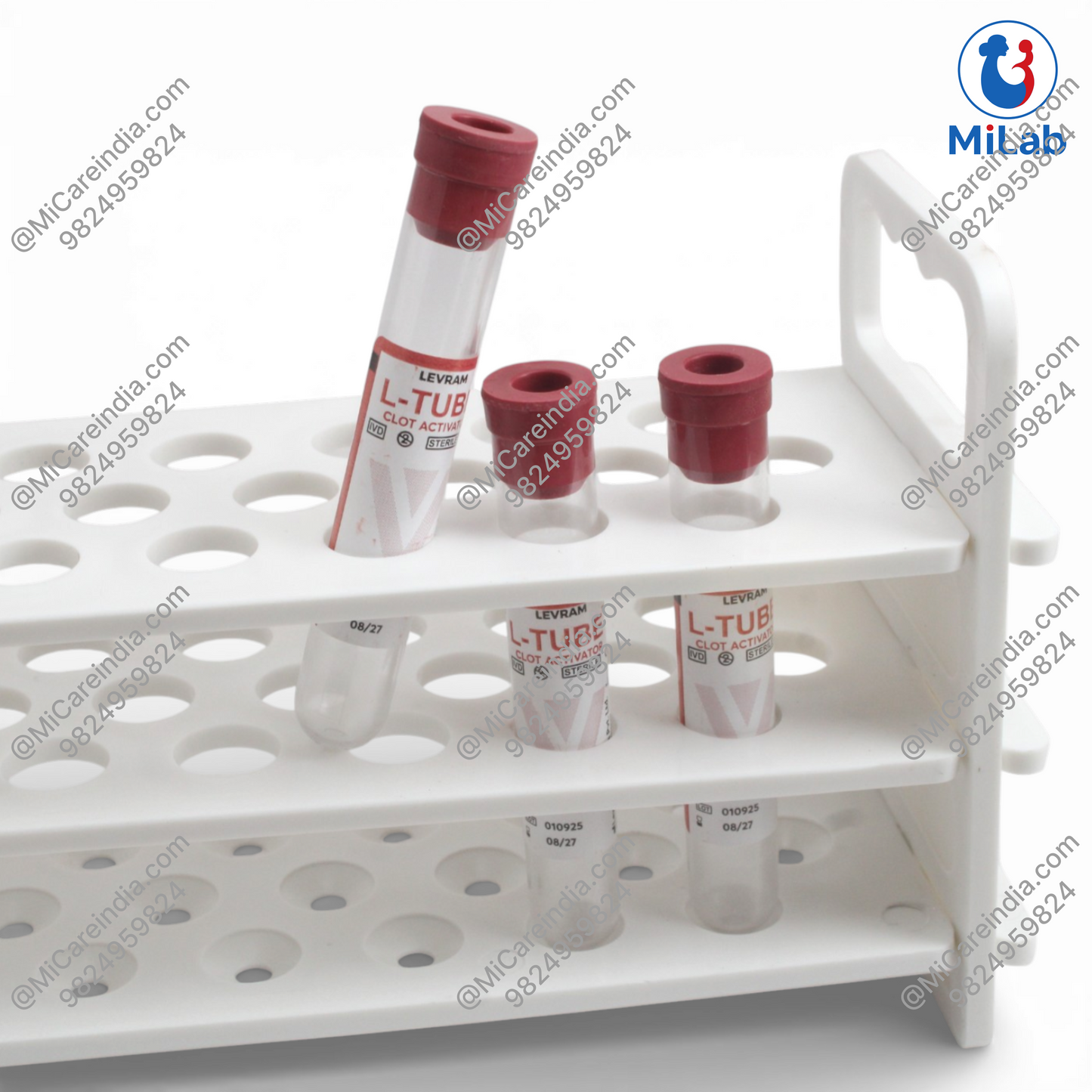 Levram Clot Activator RC-PS L-Tube Blood Collection Tubes (Pack of 100)