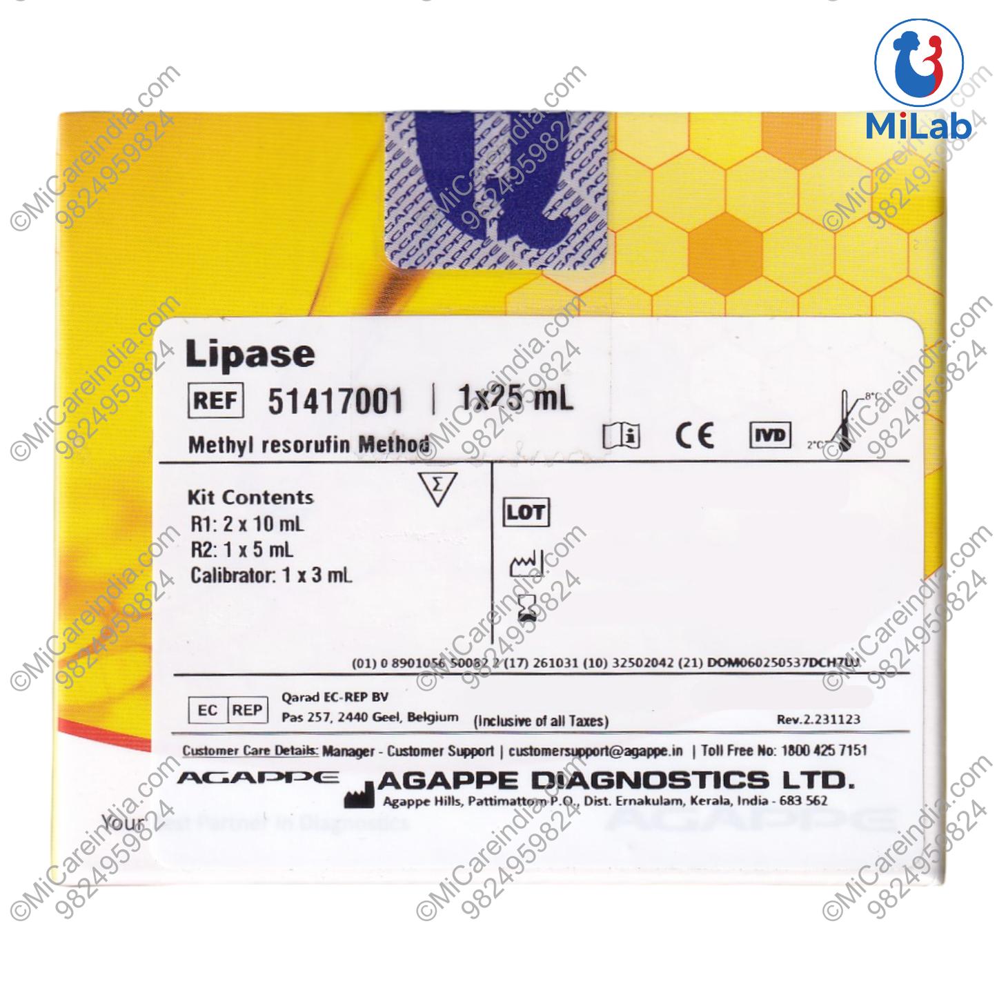 Agappe Lipase Kit (1x25ml)