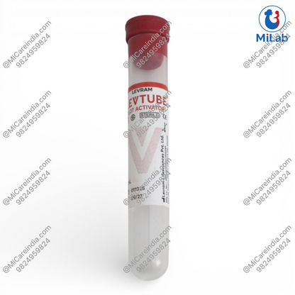 Levram Clot Activator Rubber Cap Blood Collection Tube (100 Pc)