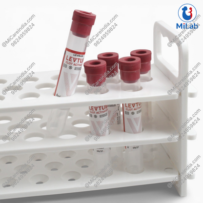 Levram Clot Activator Rubber Cap Blood Collection Tube (100 Pc)