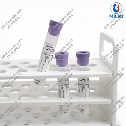 Levram K2 EDTA Rubber Cap Blood Collection Tube (100 Pc)