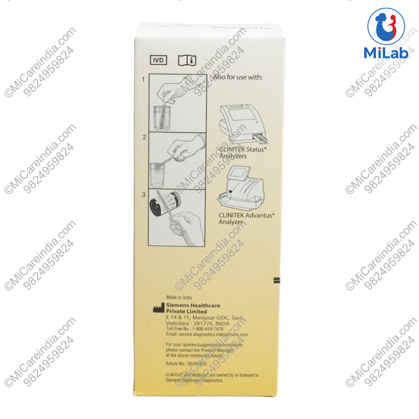 MULTISTIX 10SG URINE TEST 100 STRIPS PACK