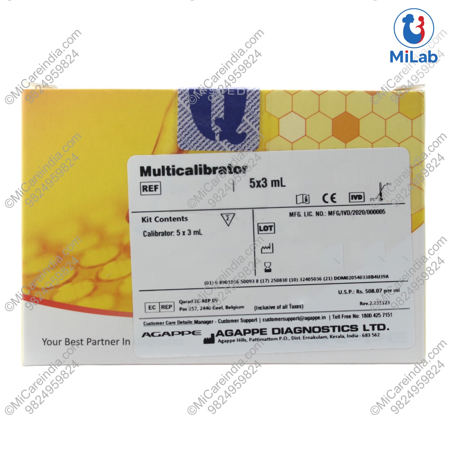 Agappe Multicalibrator Kit (5x3ml)