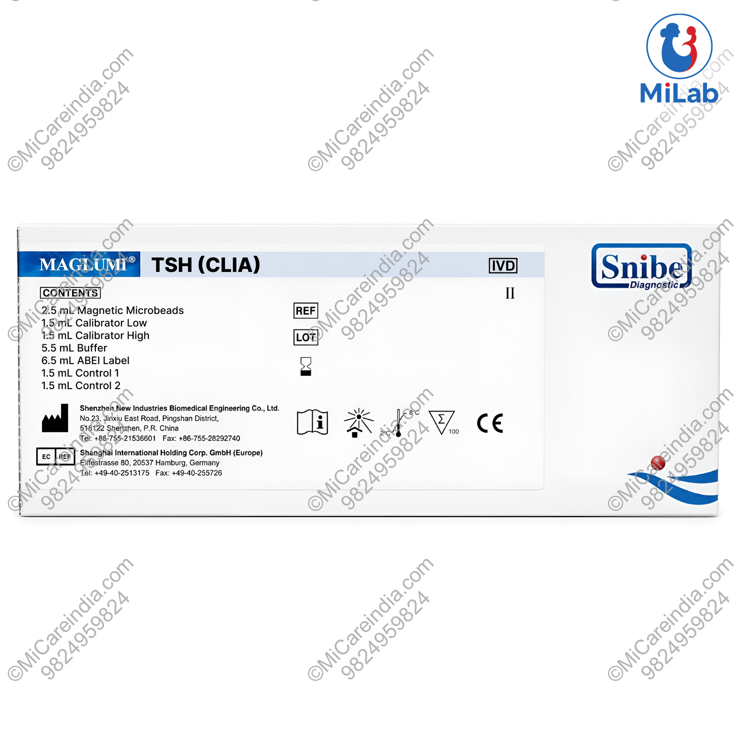 Snibe Maglumi TSH CLIA Test Kit (100 Tests)