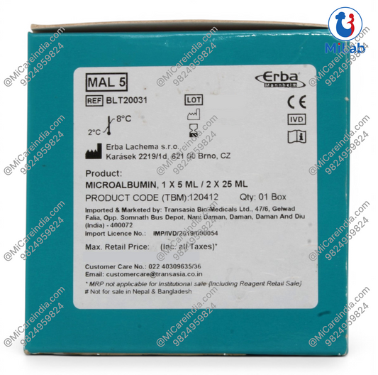 Transasia Microalbumin System Pack Kit (1x5mL + 2x25mL)