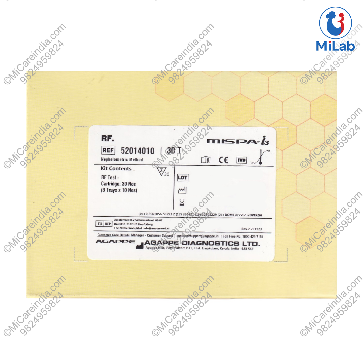 Agappe Mispa i3 RF Kit (30 Tests)