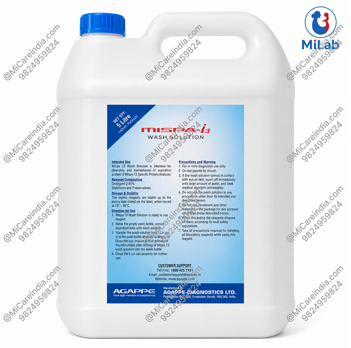 Agappe Mispa i3 Wash Solution (5 ltr)