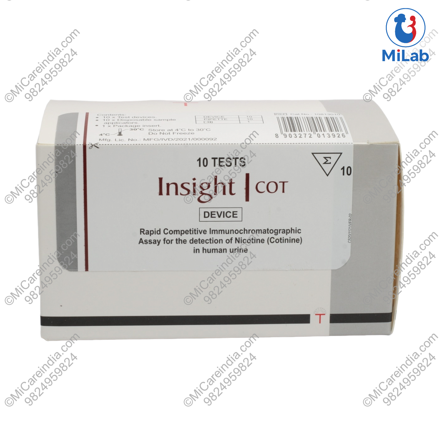 Tulip Insight Nicotine Cot Kit (10 Tests)