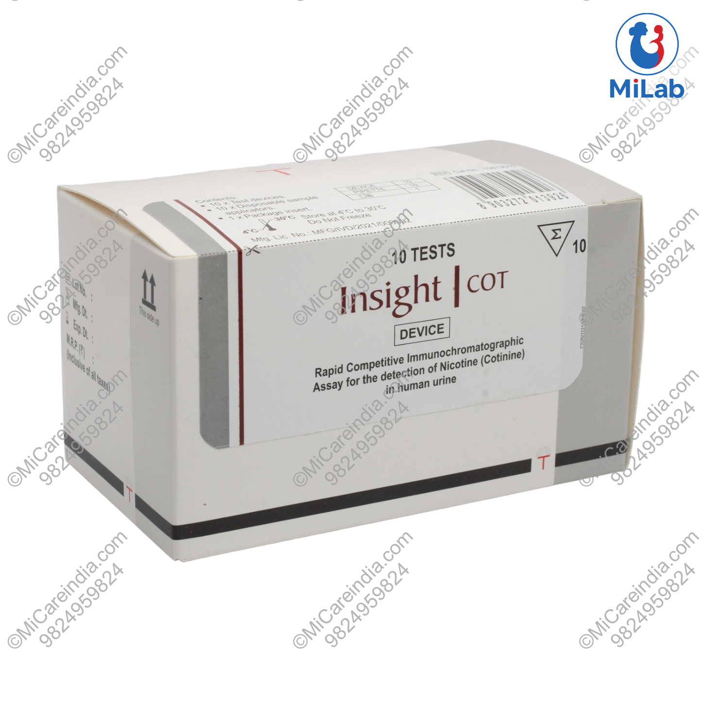 Tulip Insight Nicotine Cot Kit (10 Tests)