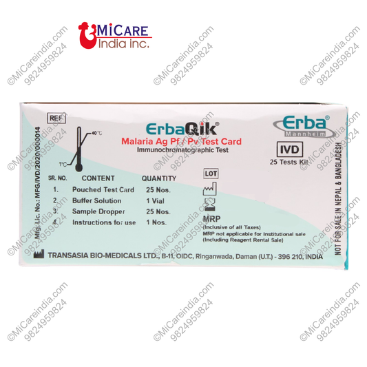 PF/PV AG ERBAQIK MALARIA 25 TEST KIT
