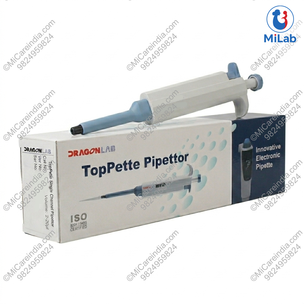 Dragonlab Single Channel Adjustable Volume Mechanical Pipette (2-20μl)