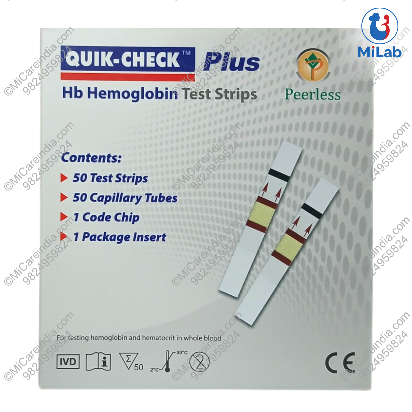 HB TEST STRIP QUIK-CHECK PLUS 50 STRIPS PACK