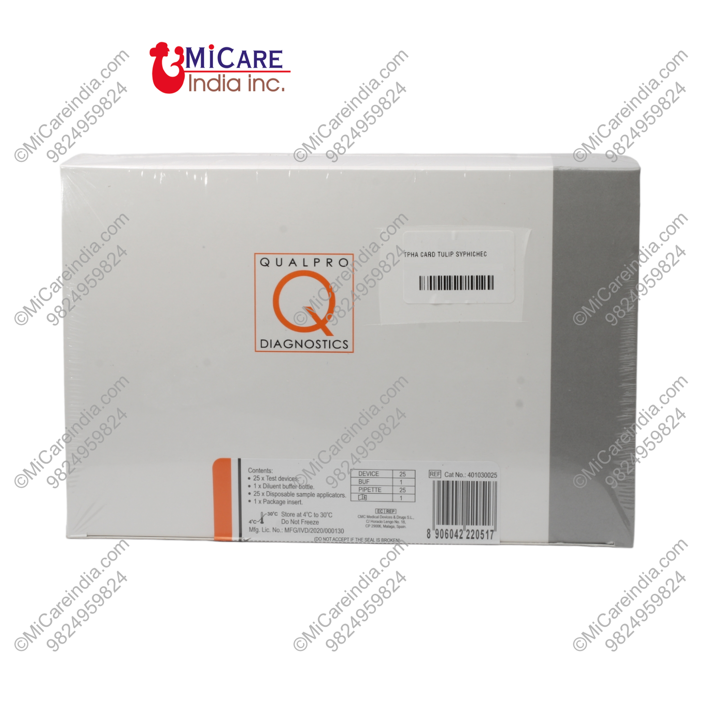 TPHA CARD SYPHICHECK 25 TEST KIT