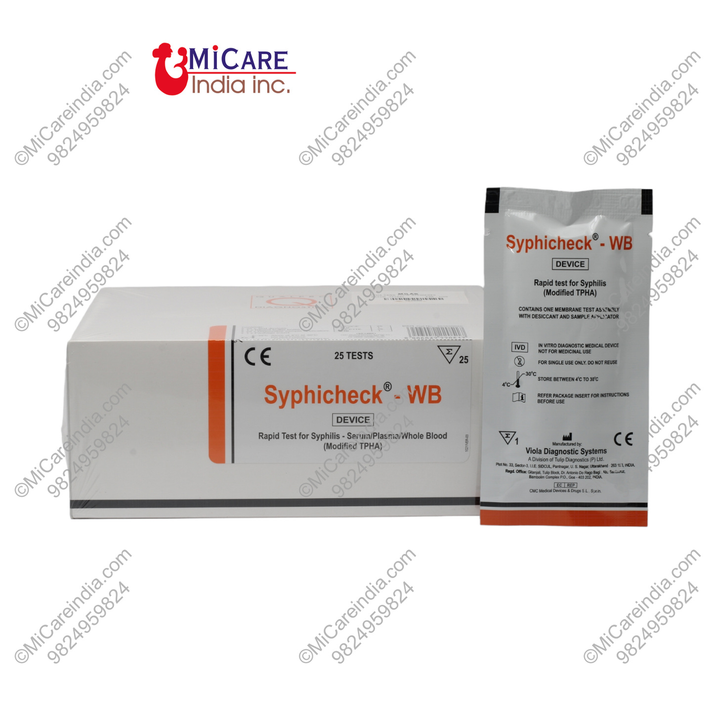 TPHA CARD SYPHICHECK 25 TEST KIT