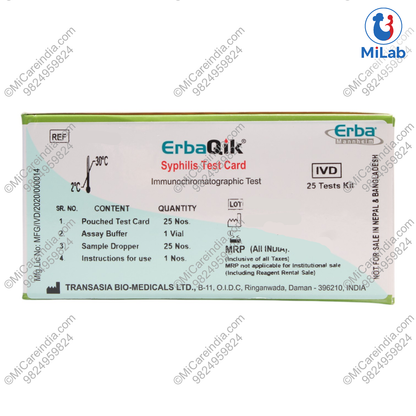 SYPHILIS (TPHA) CARD ERBAQIK 25 TEST KIT