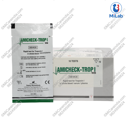 Tulip Amicheck Troponin I Card Kit (10 Tests)
