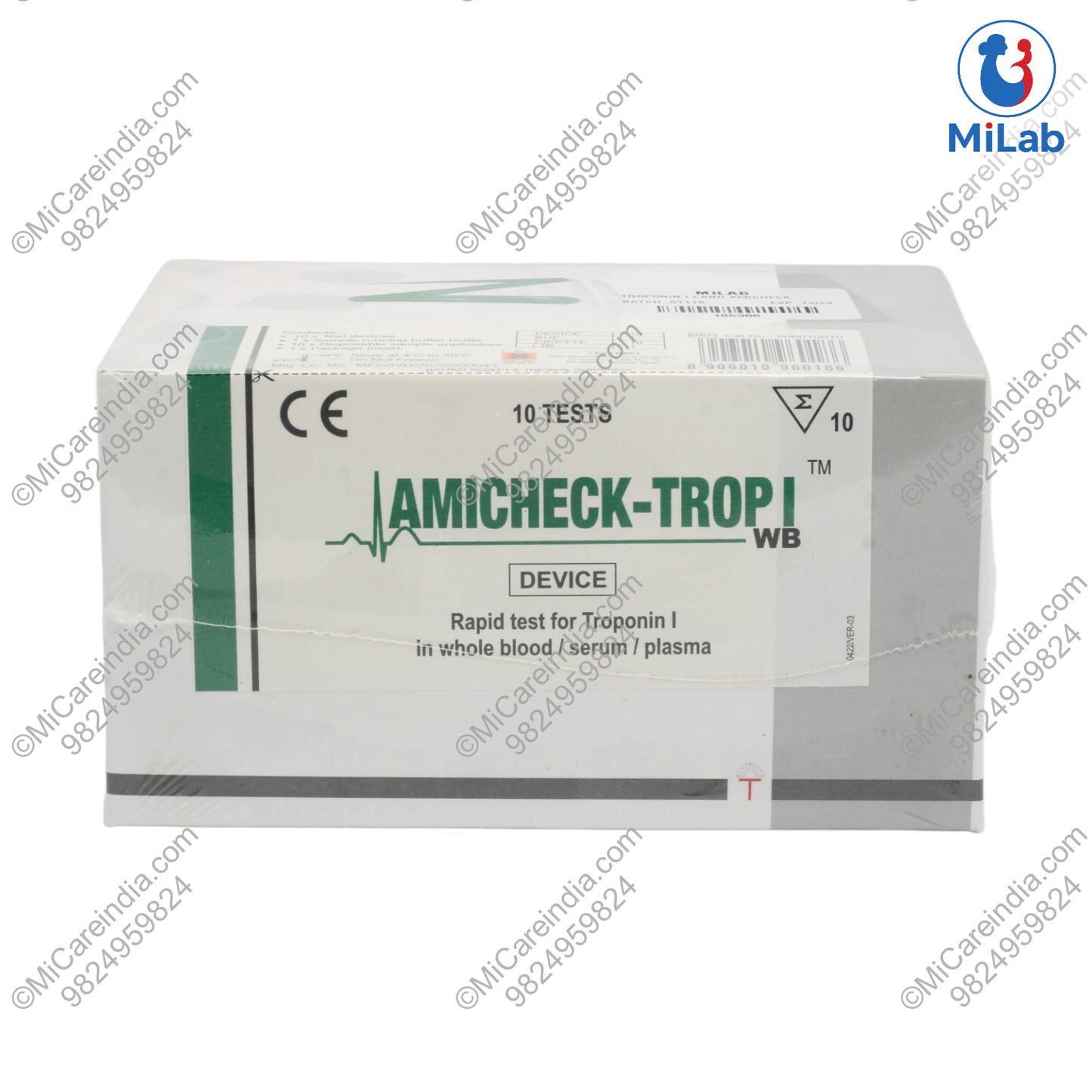 Tulip Amicheck Troponin I Card Kit (10 Tests)