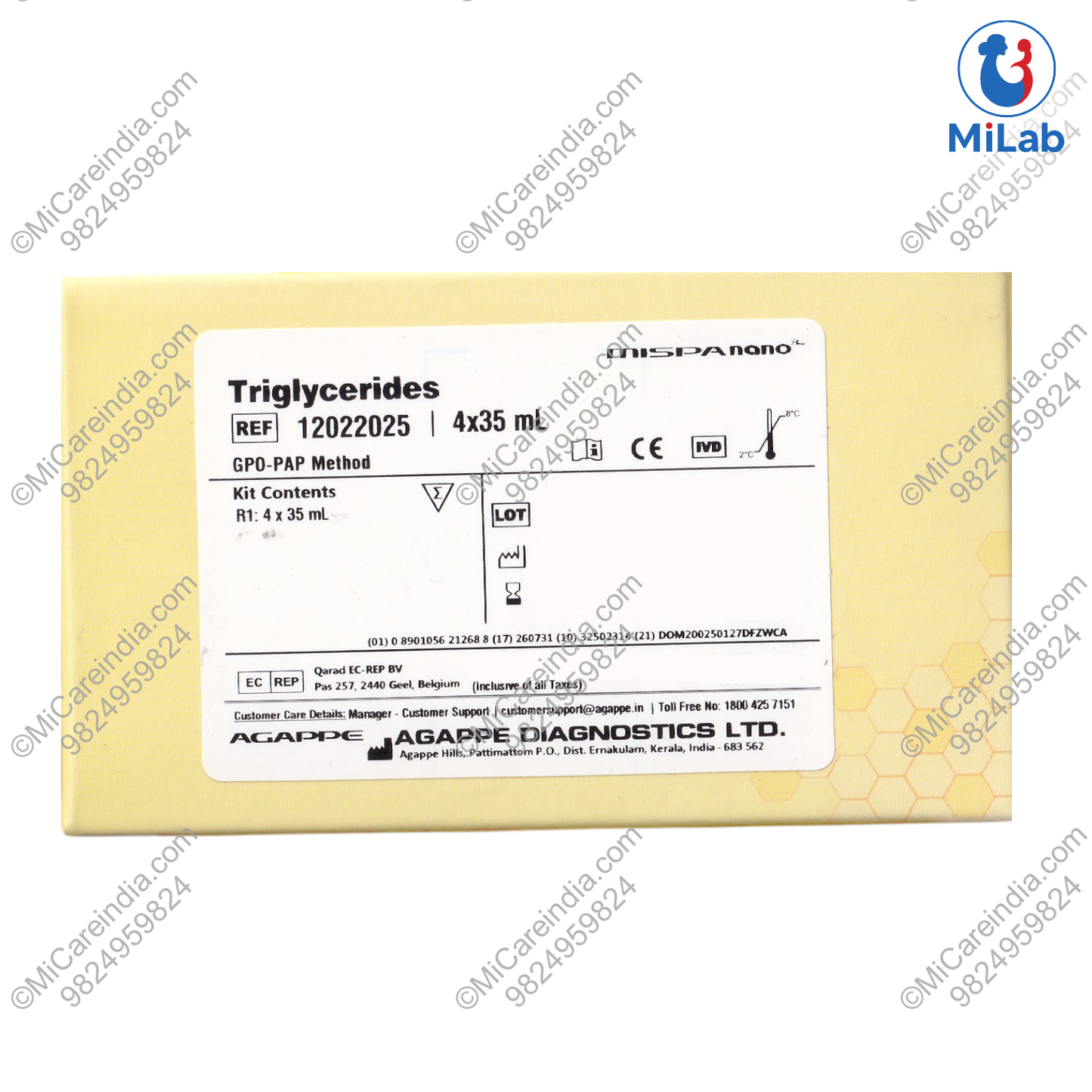 Agappe Triglycerides System Pack Kit (4x35ml)