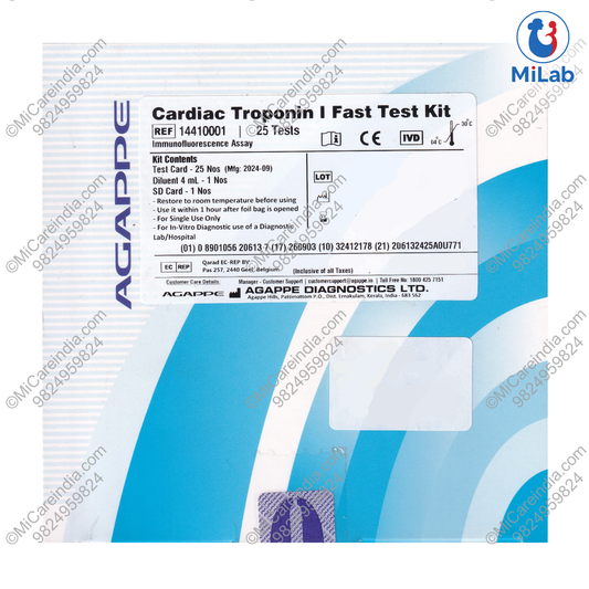 Agappe Troponin I Card Kit (25 Tests)