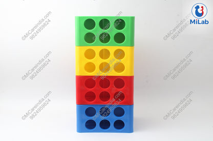 ROTATABLE TEST TUBE RACK (1 PC) – 360° LAB TUBE HOLDER