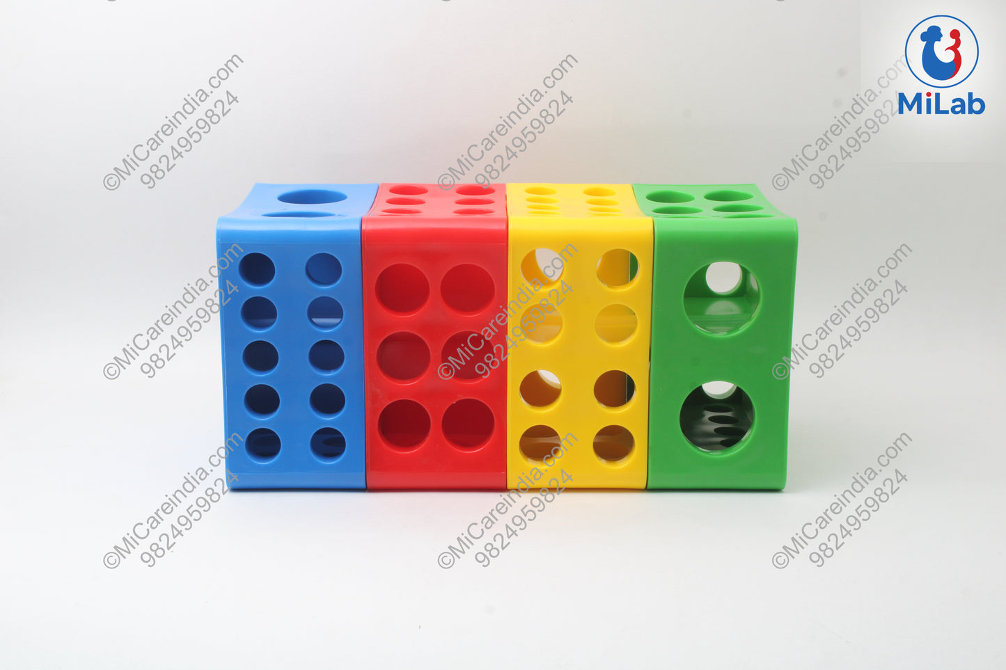 ROTATABLE TEST TUBE RACK (1 PC) – 360° LAB TUBE HOLDER