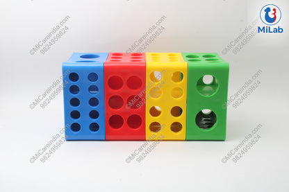 ROTATABLE TEST TUBE RACK (1 PC) – 360° LAB TUBE HOLDER