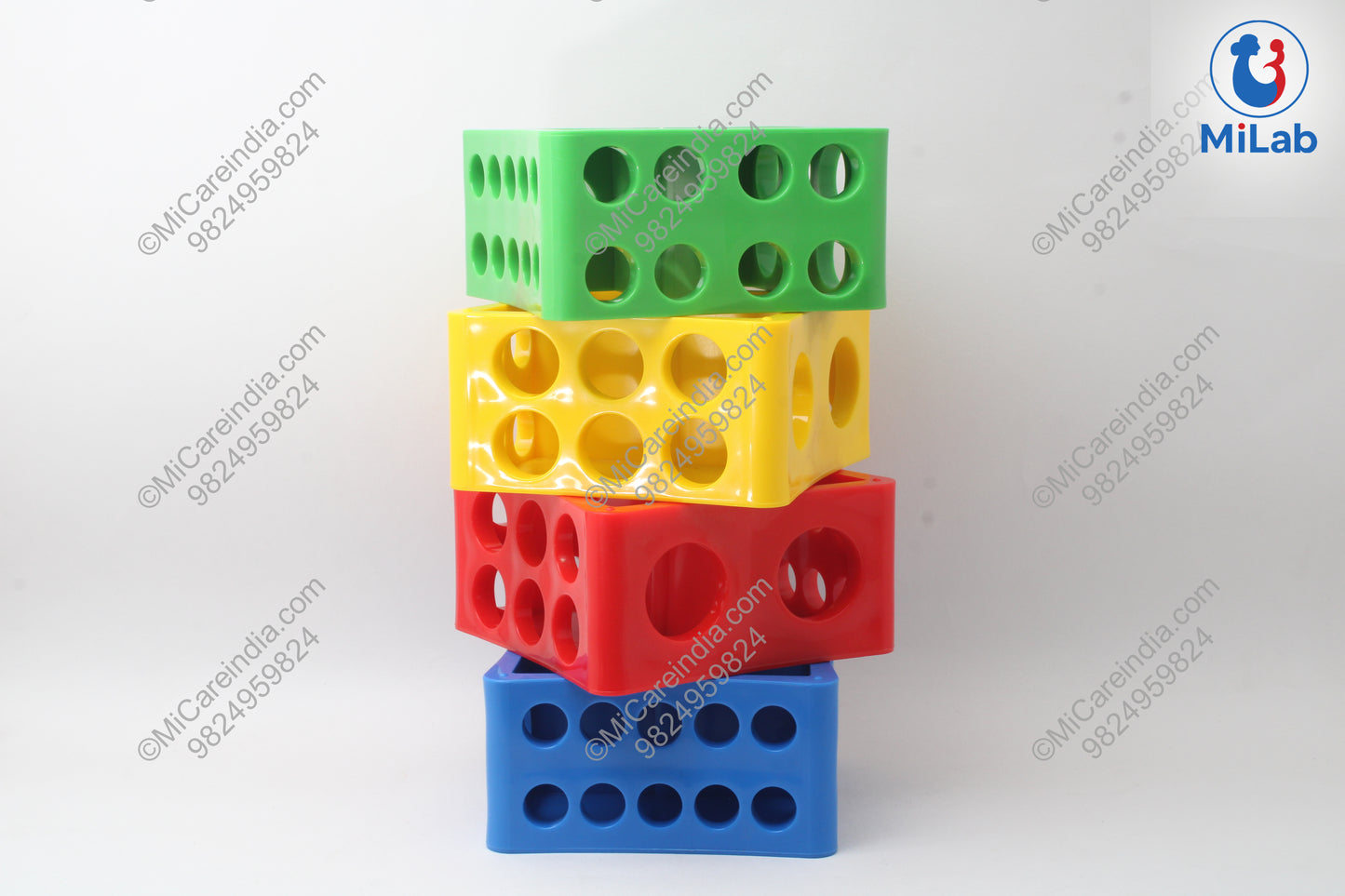 ROTATABLE TEST TUBE RACK (1 PC) – 360° LAB TUBE HOLDER