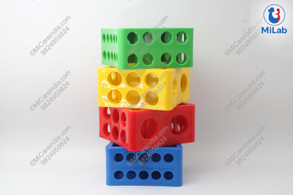 ROTATABLE TEST TUBE RACK (1 PC) – 360° LAB TUBE HOLDER