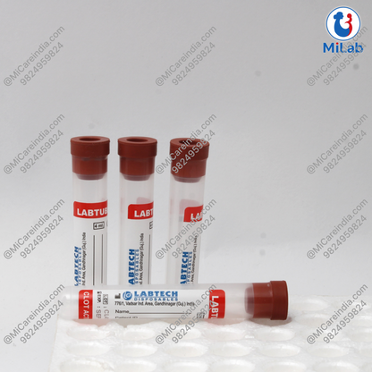 Labtech Clot Activator Blood Collection Tube with Rubber Cap (100 Pc)