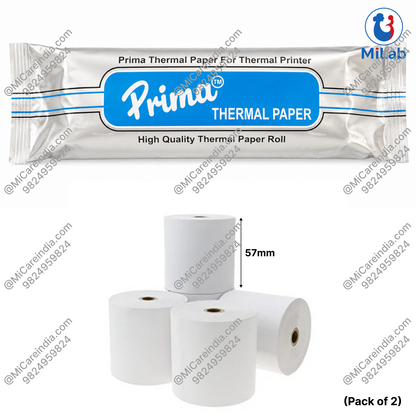 Thermal Paper Roll for ECG Machine & Diagnostic Analyzers 57mm x 25m (Pack of 2)